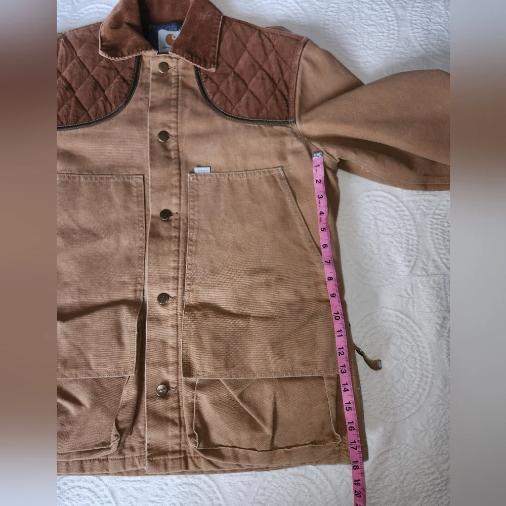 Carhartt Vintage Shooting Jacket Men L Corduroy Hunting Patches Blanket Lined - Picture 12 of 14